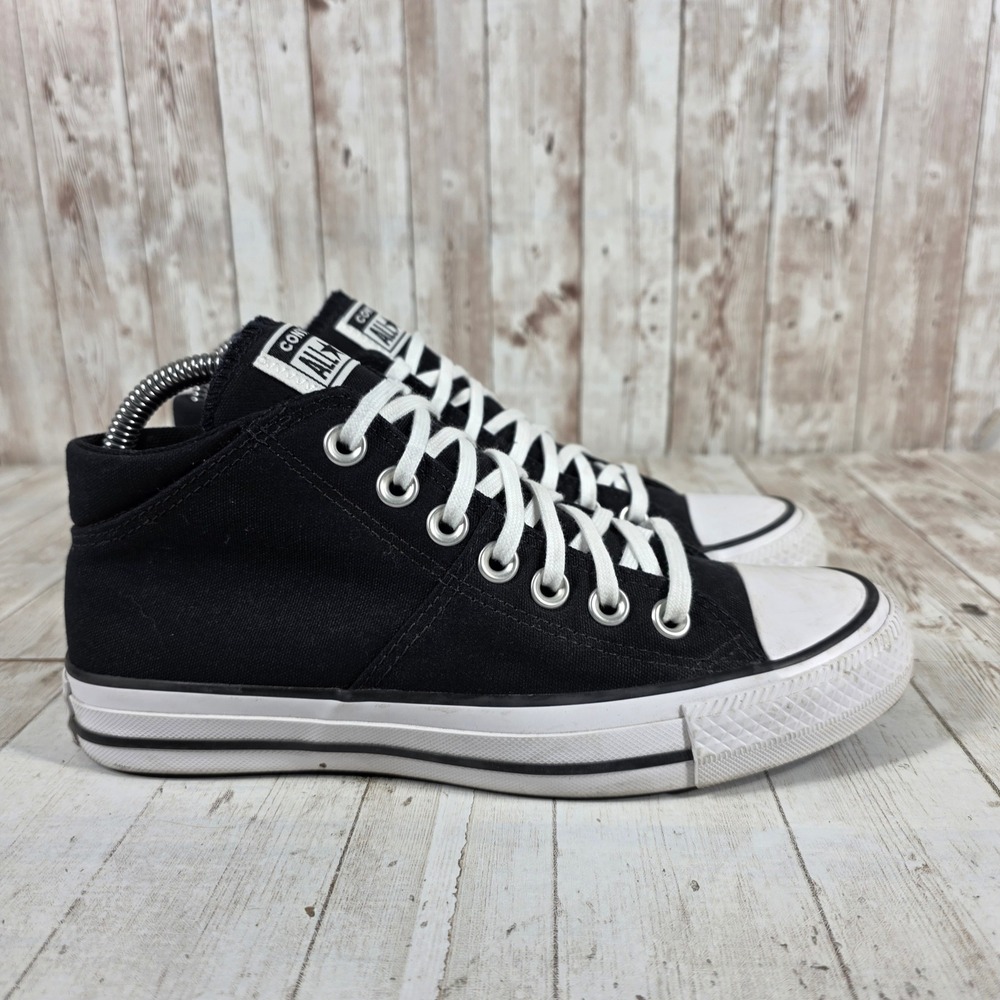 Converse Chuck Taylor All Star Madison Mid Black White Sneakers 563512F Womens 7